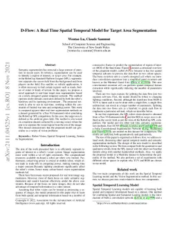 D-Flow: A Real Time Spatial Temporal Model for Target Area Segmentation
