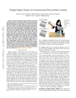 Wrapped Haptic Display for Communicating Physical Robot Learning