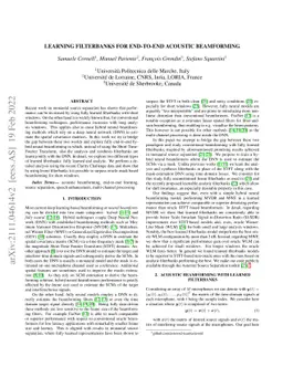 Learning Filterbanks for End-to-End Acoustic Beamforming