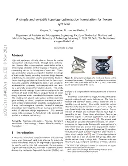 A simple and versatile topology optimization formulation for flexure
  synthesis