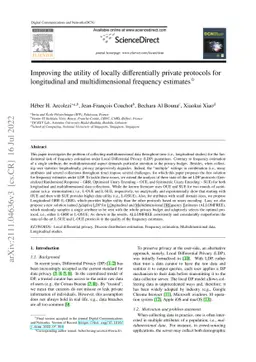 Improving the utility of locally differentially private protocols for
  longitudinal and multidimensional frequency estimates