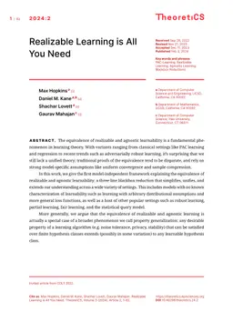 Realizable Learning is All You Need