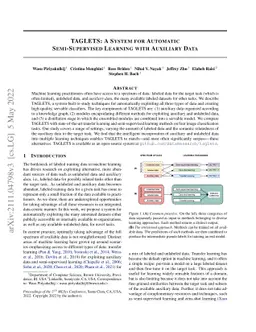 TAGLETS: A System for Automatic Semi-Supervised Learning with Auxiliary
  Data