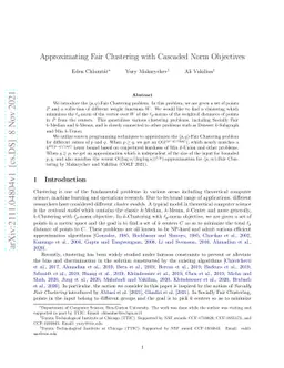 Approximating Fair Clustering with Cascaded Norm Objectives