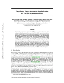 Explaining Hyperparameter Optimization via Partial Dependence Plots
