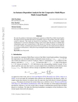 An Instance-Dependent Analysis for the Cooperative Multi-Player
  Multi-Armed Bandit