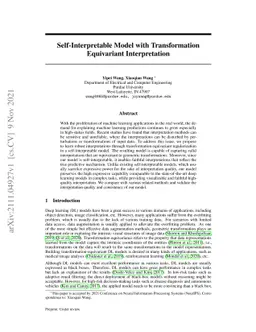 Self-Interpretable Model with TransformationEquivariant Interpretation
