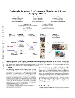 PopBlends: Strategies for Conceptual Blending with Large Language Models