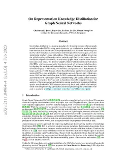 On Representation Knowledge Distillation for Graph Neural Networks