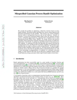 Misspecified Gaussian Process Bandit Optimization