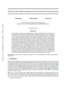 Neural News Recommendation with Event Extraction