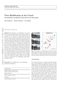 View Birdification in the Crowd: Ground-Plane Localization from
  Perceived Movements