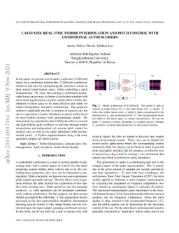 CAESynth: Real-Time Timbre Interpolation and Pitch Control with
  Conditional Autoencoders