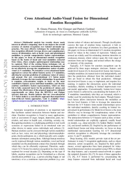 Cross Attentional Audio-Visual Fusion for Dimensional Emotion
  Recognition