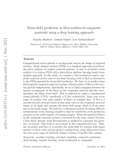 Stress field prediction in fiber-reinforced composite materials using a
  deep learning approach