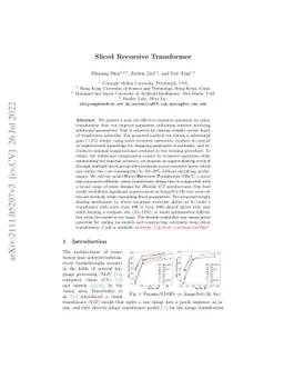 Sliced Recursive Transformer