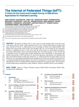 The Internet of Federated Things (IoFT): A Vision for the Future and
  In-depth Survey of Data-driven Approaches for Federated Learning