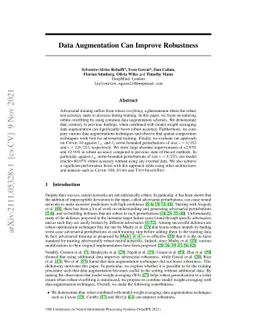 Data Augmentation Can Improve Robustness