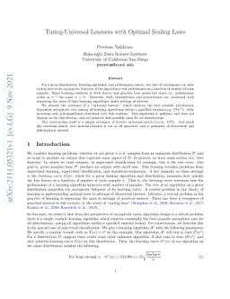 Turing-Universal Learners with Optimal Scaling Laws