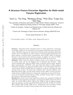 A Structure Feature Algorithm for Multi-modal Forearm Registration