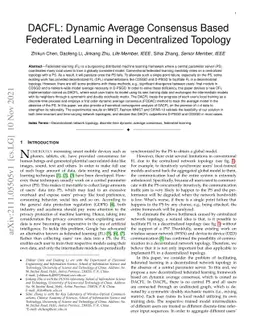 DACFL: Dynamic Average Consensus Based Federated Learning in
  Decentralized Topology
