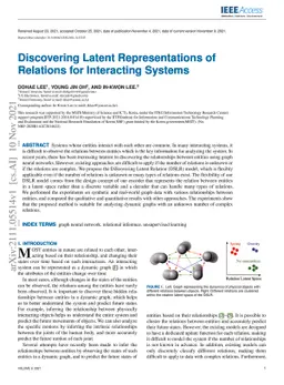 Discovering Latent Representations of Relations for Interacting Systems
