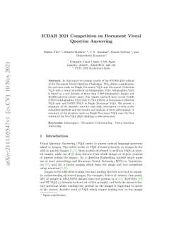 ICDAR 2021 Competition on Document VisualQuestion Answering
