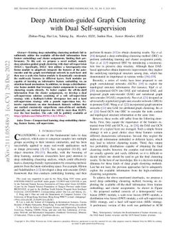 Deep Attention-guided Graph Clustering with Dual Self-supervision