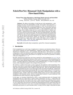 FabricFlowNet: Bimanual Cloth Manipulation with a Flow-based Policy