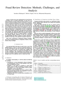 Social Fraud Detection Review: Methods, Challenges and Analysis