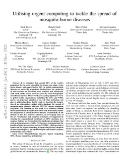 Utilising urgent computing to tackle the spread of mosquito-borne
  diseases