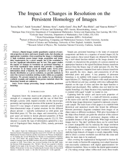 The Impact of Changes in Resolution on the Persistent Homology of Images