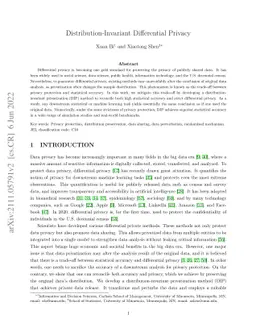 Distribution-Invariant Differential Privacy