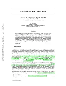 Gradients are Not All You Need