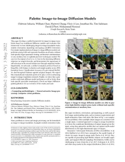 Palette: Image-to-Image Diffusion Models