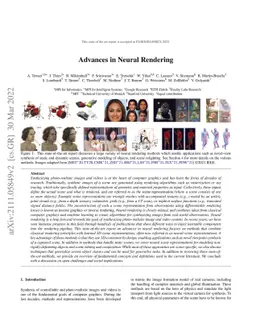Advances in Neural Rendering