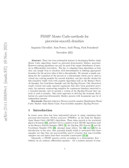 PDMP Monte Carlo methods for piecewise-smooth densities