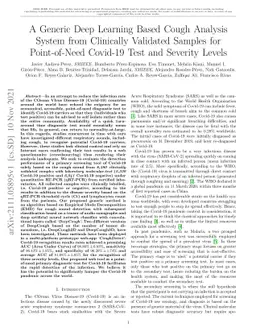 A Generic Deep Learning Based Cough Analysis System from Clinically
  Validated Samples for Point-of-Need Covid-19 Test and Severity Levels