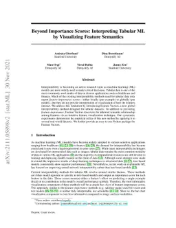 Beyond Importance Scores: Interpreting Tabular ML by Visualizing Feature
  Semantics