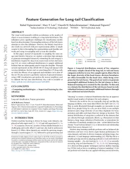 Feature Generation for Long-tail Classification