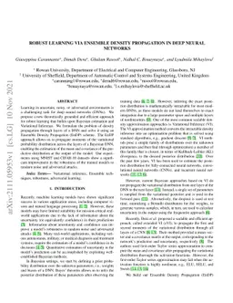 Robust Learning via Ensemble Density Propagation in Deep Neural Networks