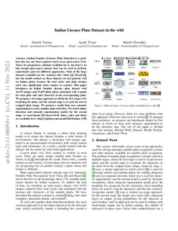Indian Licence Plate Dataset in the wild