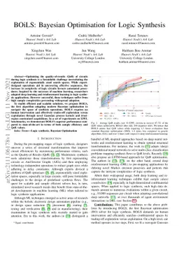BOiLS: Bayesian Optimisation for Logic Synthesis