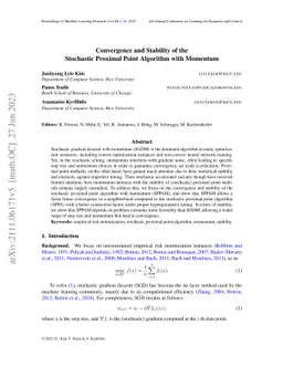 Convergence and Stability of the Stochastic Proximal Point Algorithm
  with Momentum