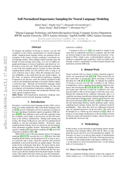Self-Normalized Importance Sampling for Neural Language Modeling