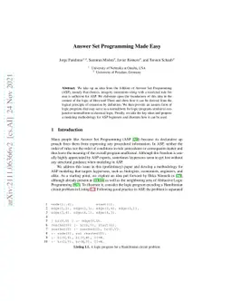 Answer Set Programming Made Easy