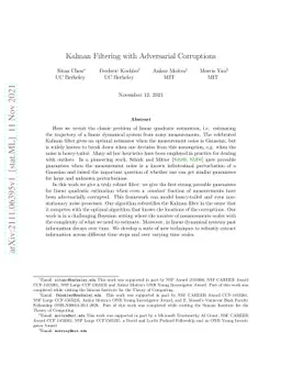 Kalman Filtering with Adversarial Corruptions