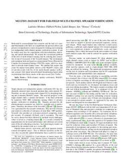 MultiSV: Dataset for Far-Field Multi-Channel Speaker Verification