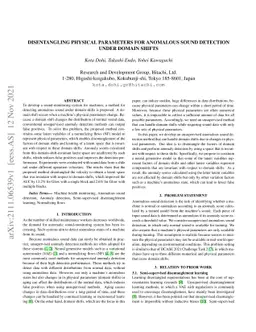 Disentangling Physical Parameters for Anomalous Sound Detection Under
  Domain Shifts