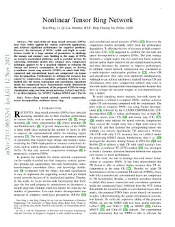 Nonlinear Tensor Ring Network